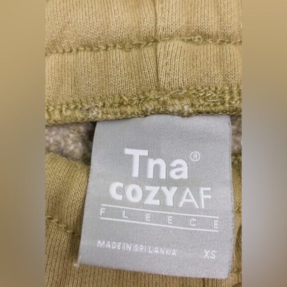 TNA CozyAF  Fleece Sweatpants Dijon Mustard - Picture 6 of 7